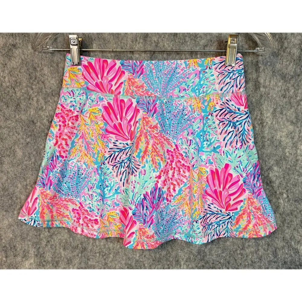 Lilly Pulitzer Luxletic Aila Skort UPF 50 Protection SPLASHDANCE Multicolor XXS